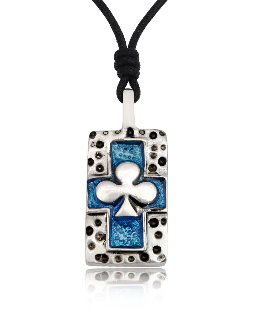 Cross Clover Silver Pewter Charm Necklace Pendant Jewelry