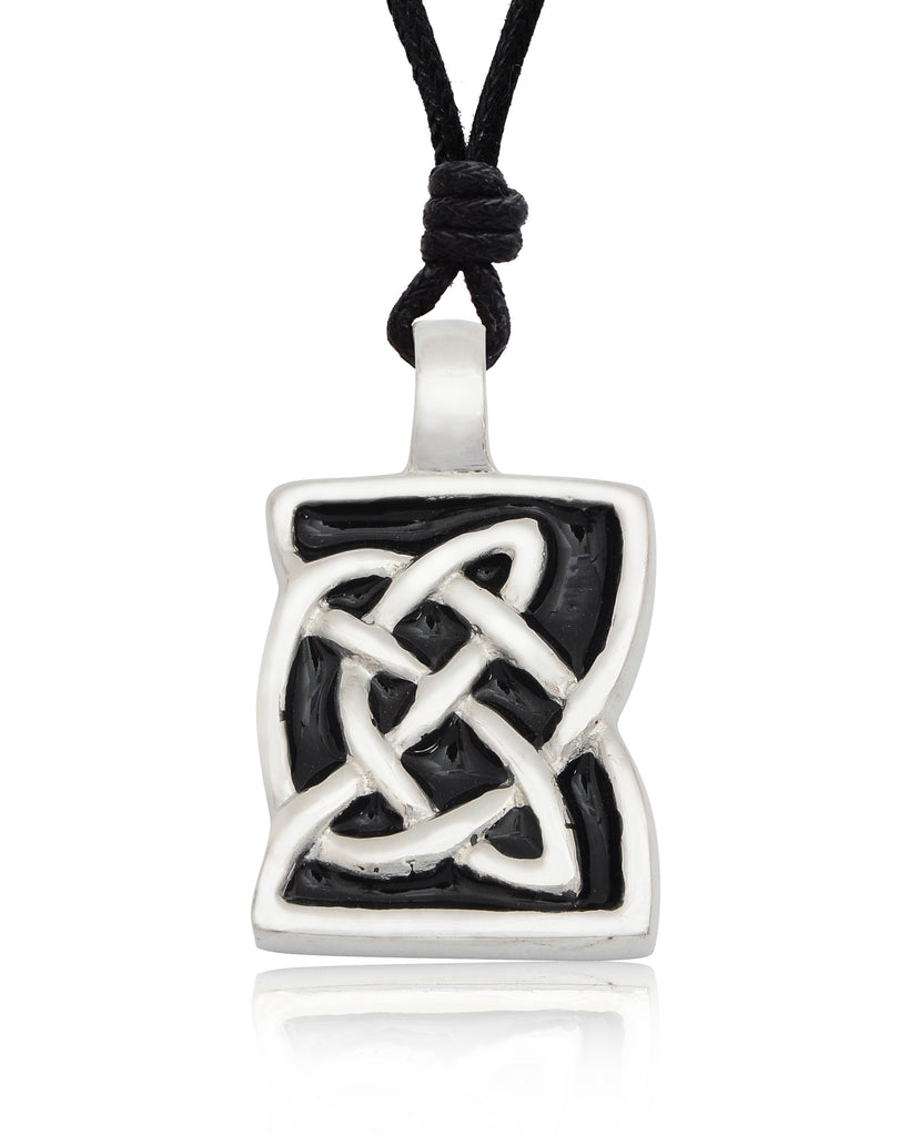 Celtic Knot Design Silver Pewter Charm Necklace Pendant Jewelry
