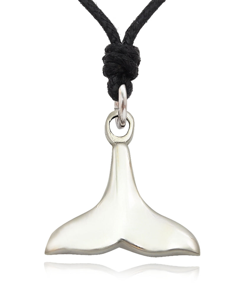 Unique Whale Tail Silver Pewter Brass Charm Necklace Pendant Jewelry