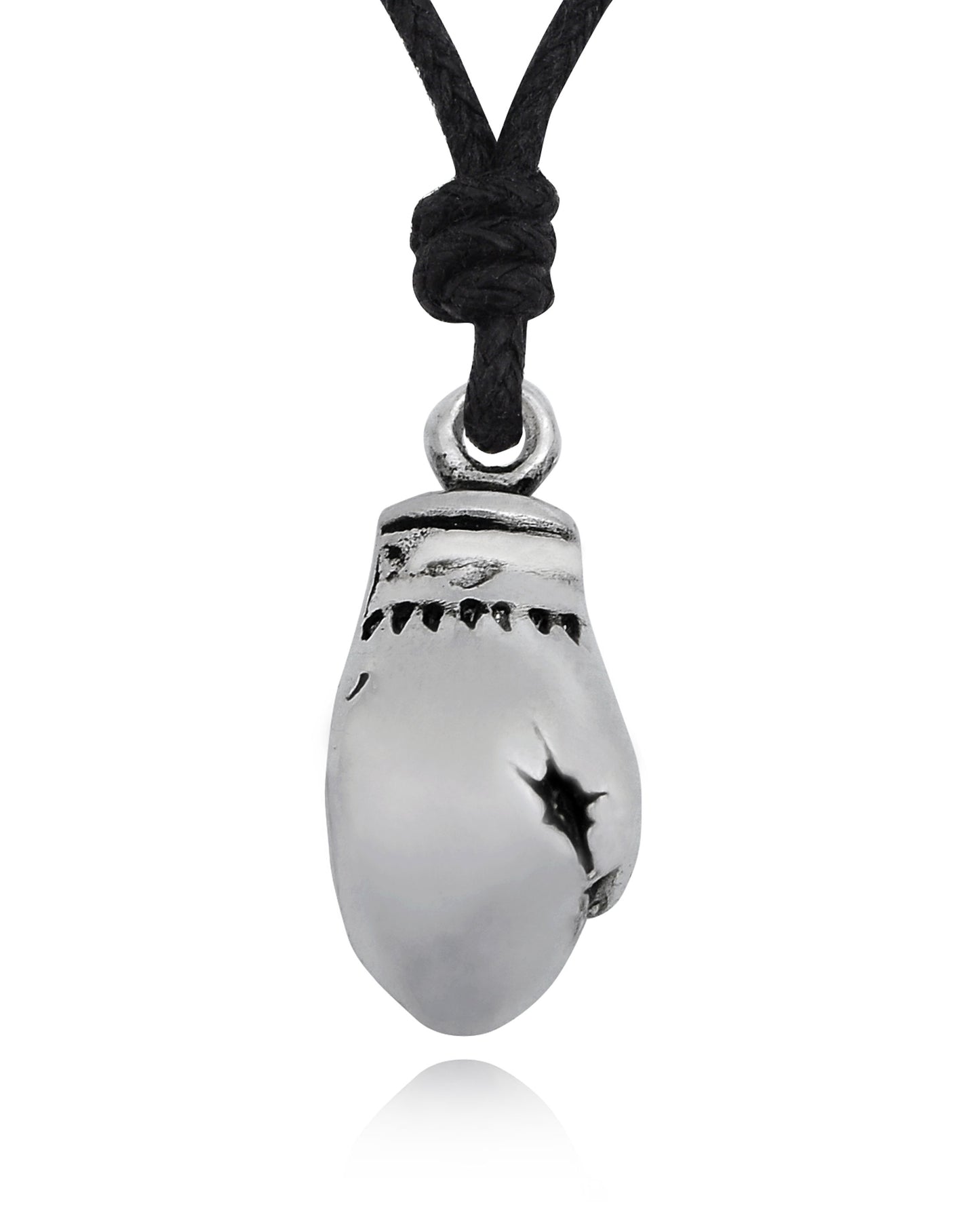 Boxing Glove Fighter MMA 92.5 Sterling Silver Pewter Necklace Pendant Jewelry