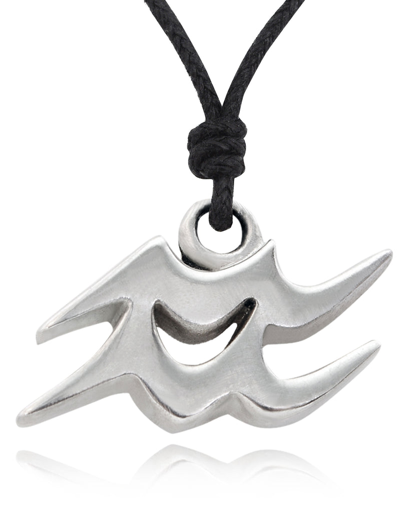 Astrology Necklace Pewter Silver Zodiac Horoscope Symbol Pendant Jewelry