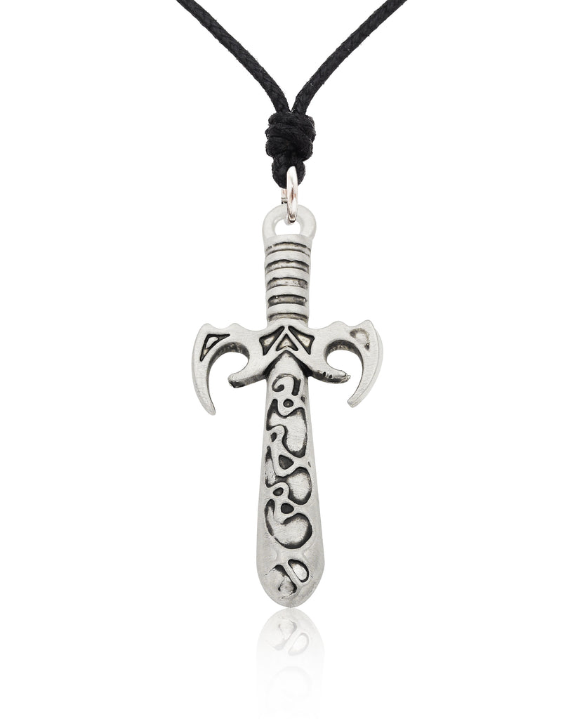 Sword Silver Pewter Charm Necklace Pendant Jewelry Various Style