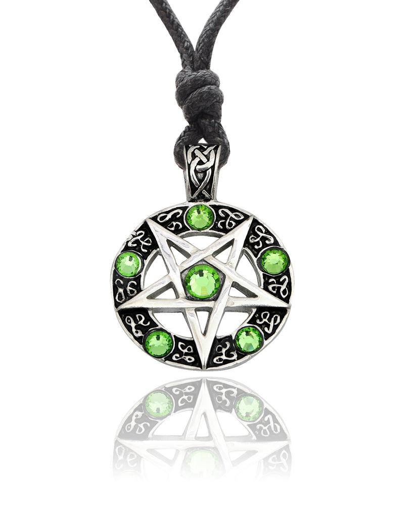 Pentagram Silver Pewter Charm Necklace Pendant Jewelry