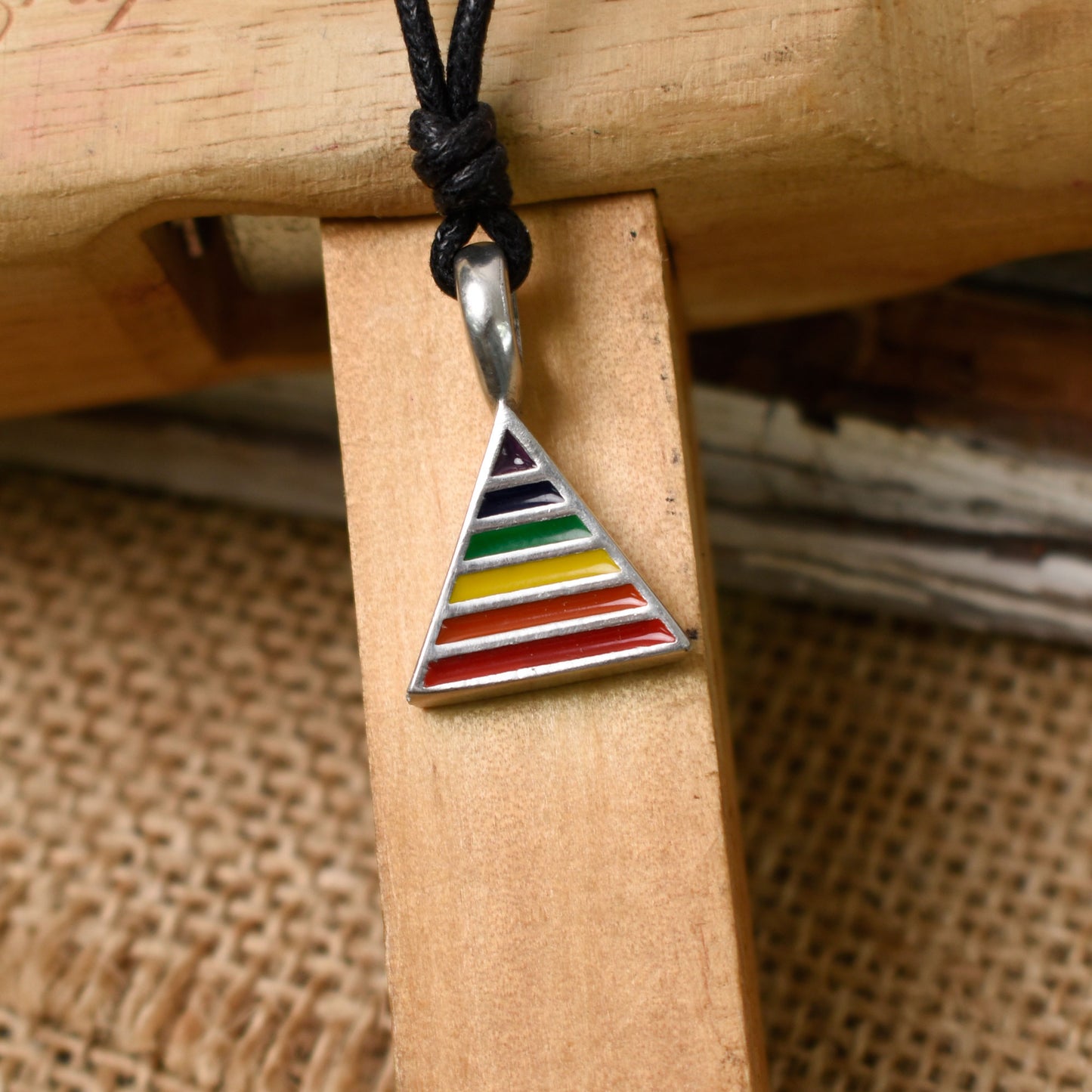 Lovely Rainbow Gay Marriage LGBT Silver Pewter Charm Necklace Pendant Jewelry