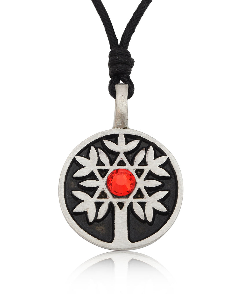 New David Star Peace Jewish Tree Silver Pewter Charm Necklace Pendant Jewelry