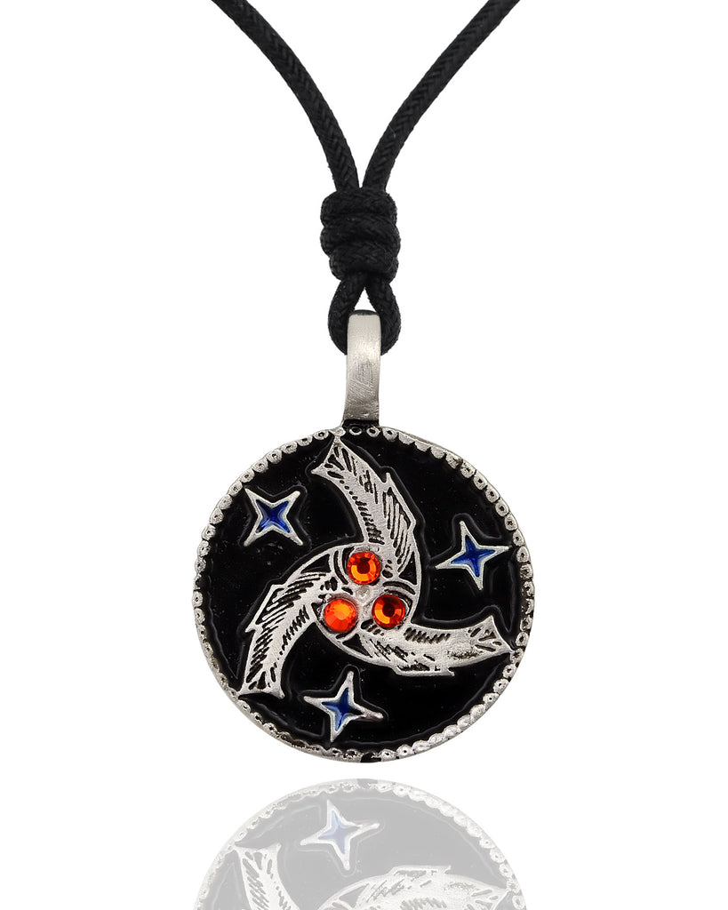 Fish Trilogy Amulet Triquetra Silver Pewter Charm Necklace Pendant Jewelry