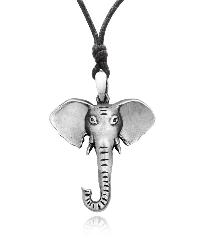 Elephant Ganesh Indian God Silver Pewter Gold Brass Necklace Pendant Jewelry