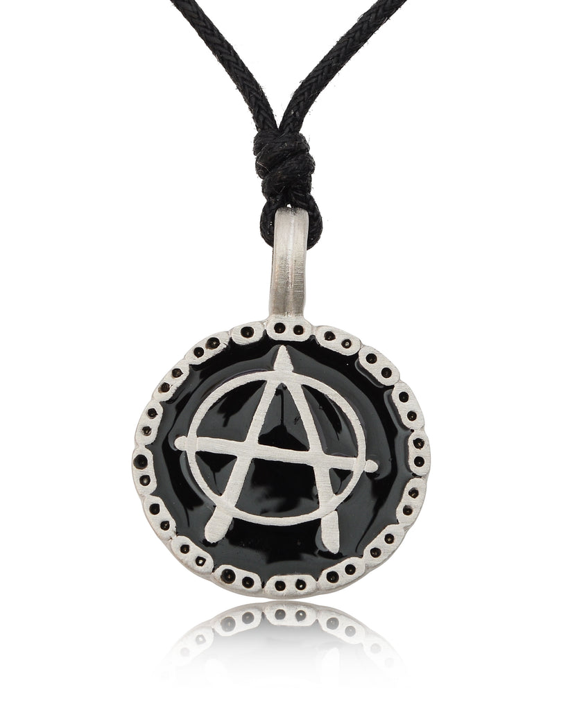 New Anarchy Letter A Silver Pewter Charm Necklace Pendant Jewelry