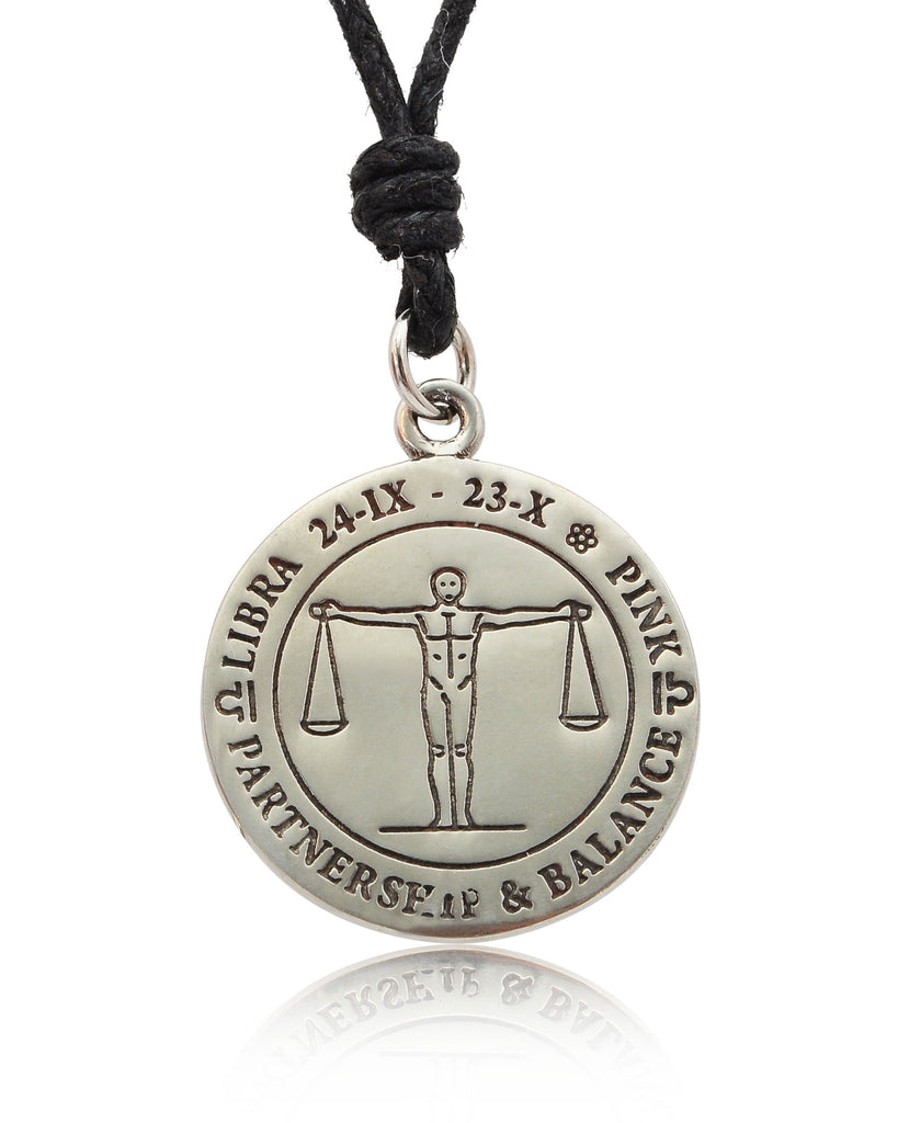 Astrology Horoscope Silver Pewter Charm Necklace Pendant Jewelry