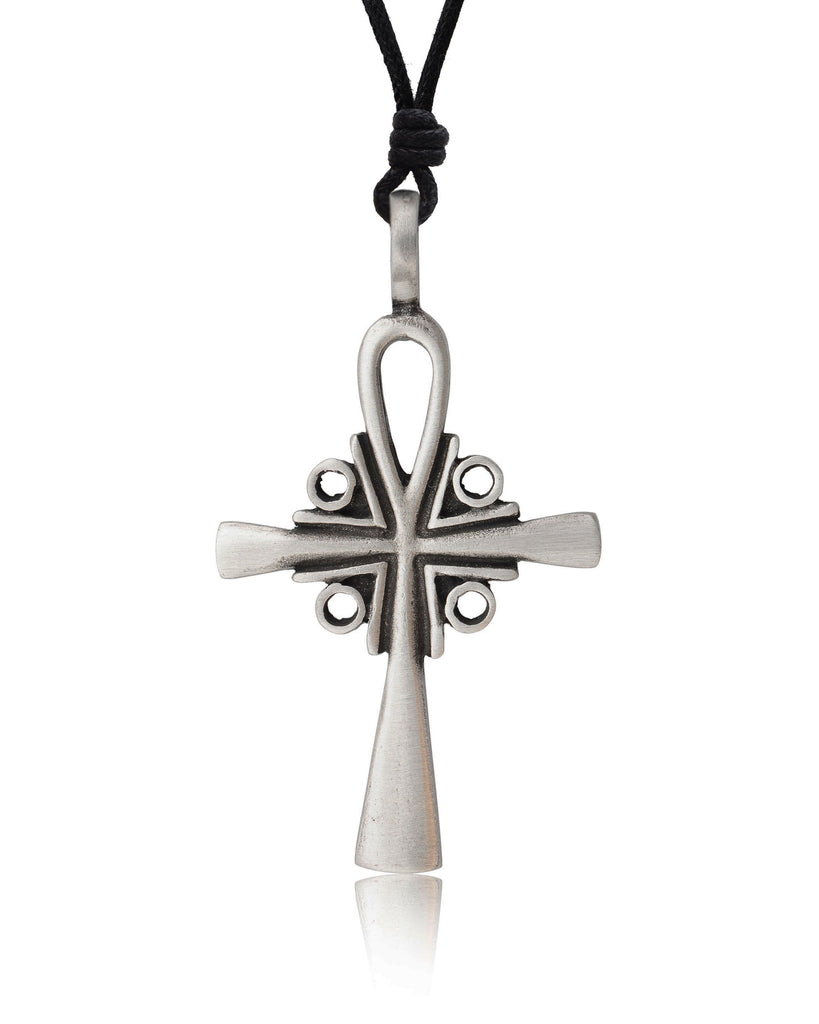 Trendy Egyptian Ankh Pewter Silver Gold Brass Charm Necklace Pendant Jewelry