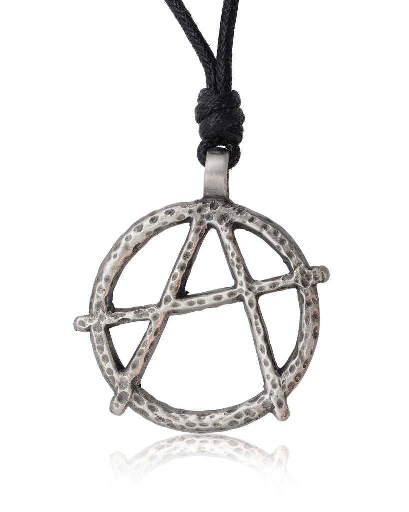 New Anarchy Letter A Silver Pewter Charm Necklace Pendant Jewelry