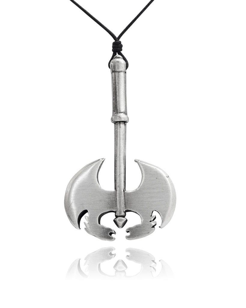 Unique Battle Axe Silver Pewter Gold Brass Charm Necklace Pendant Jewelry
