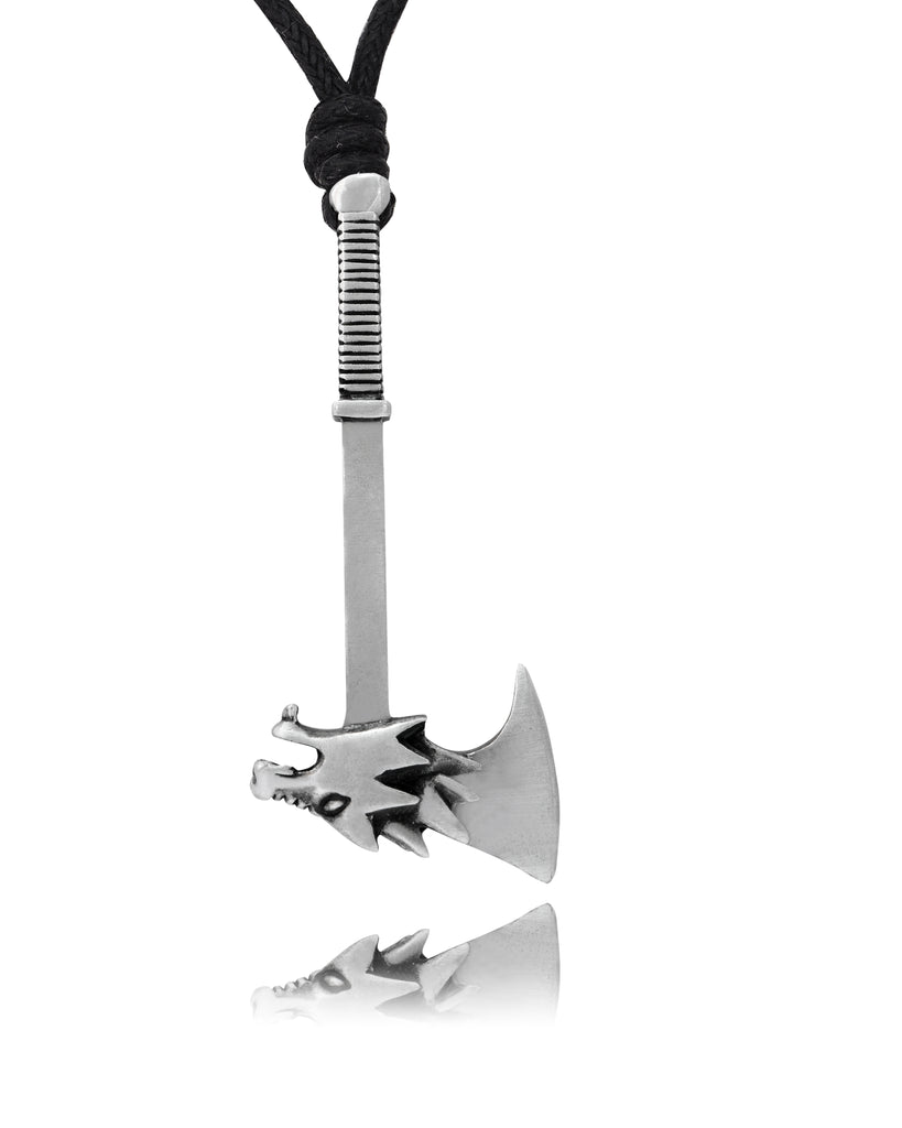 Unique Battle Axe Silver Pewter Gold Brass Charm Necklace Pendant Jewelry