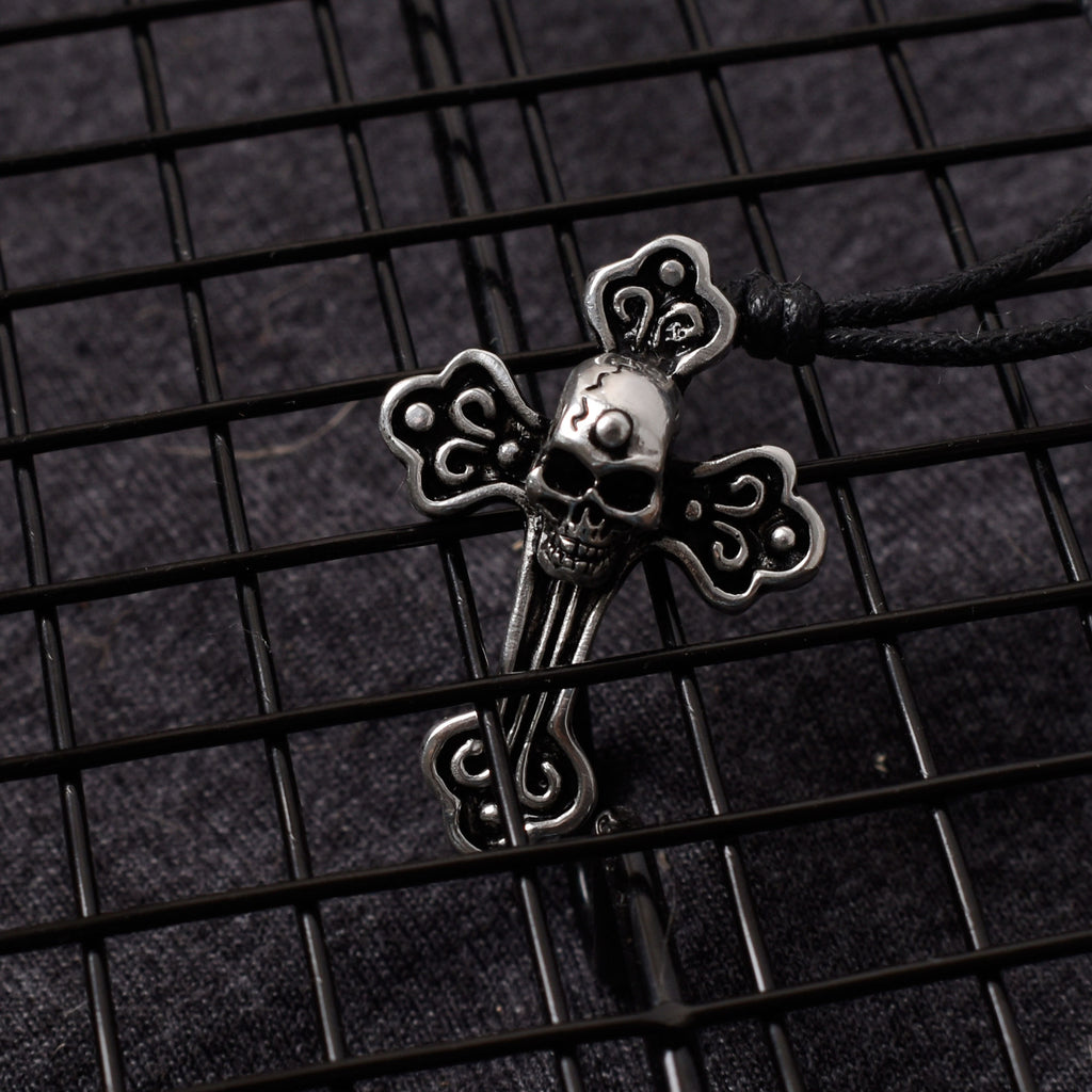 New Celtic Gothic Skull Cross Silver Pewter Gold Brass Necklace Pendant Jewelry