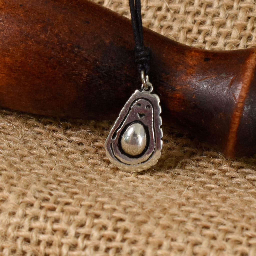 Avocado Fruit Pewter Silver Gold Brass Charm Necklace Pendent Jewelry