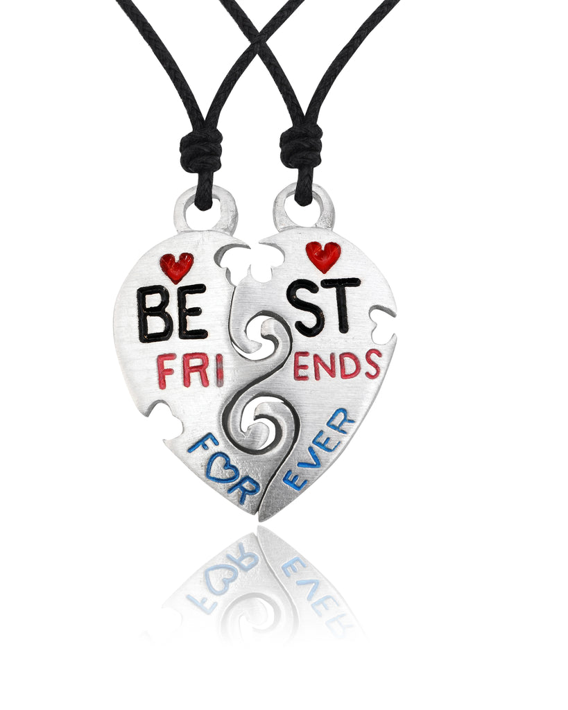 Best Friends Ying Yang Silver Pewter Gold Brass Charm Necklace Pendant Jewelry