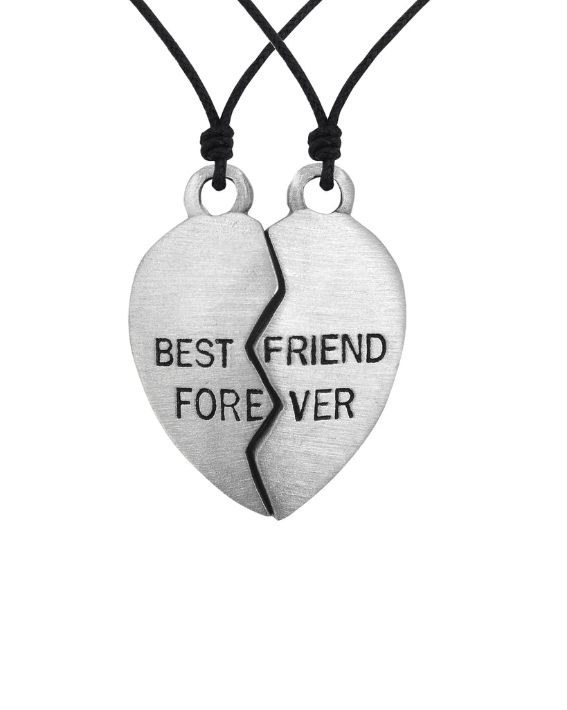 Bestfriend Couple Pendant Silver Pewter Gold Brass Charm Necklace Pendant Jewelr