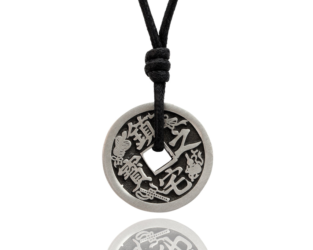 New Chinese Zodiac I-ching Silver Pewter Necklace Pendant Jewelry