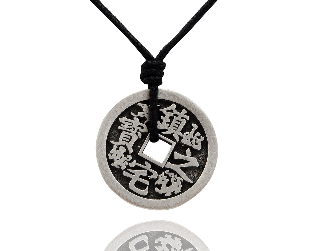 New Chinese Zodiac I-ching Silver Pewter Necklace Pendant Jewelry