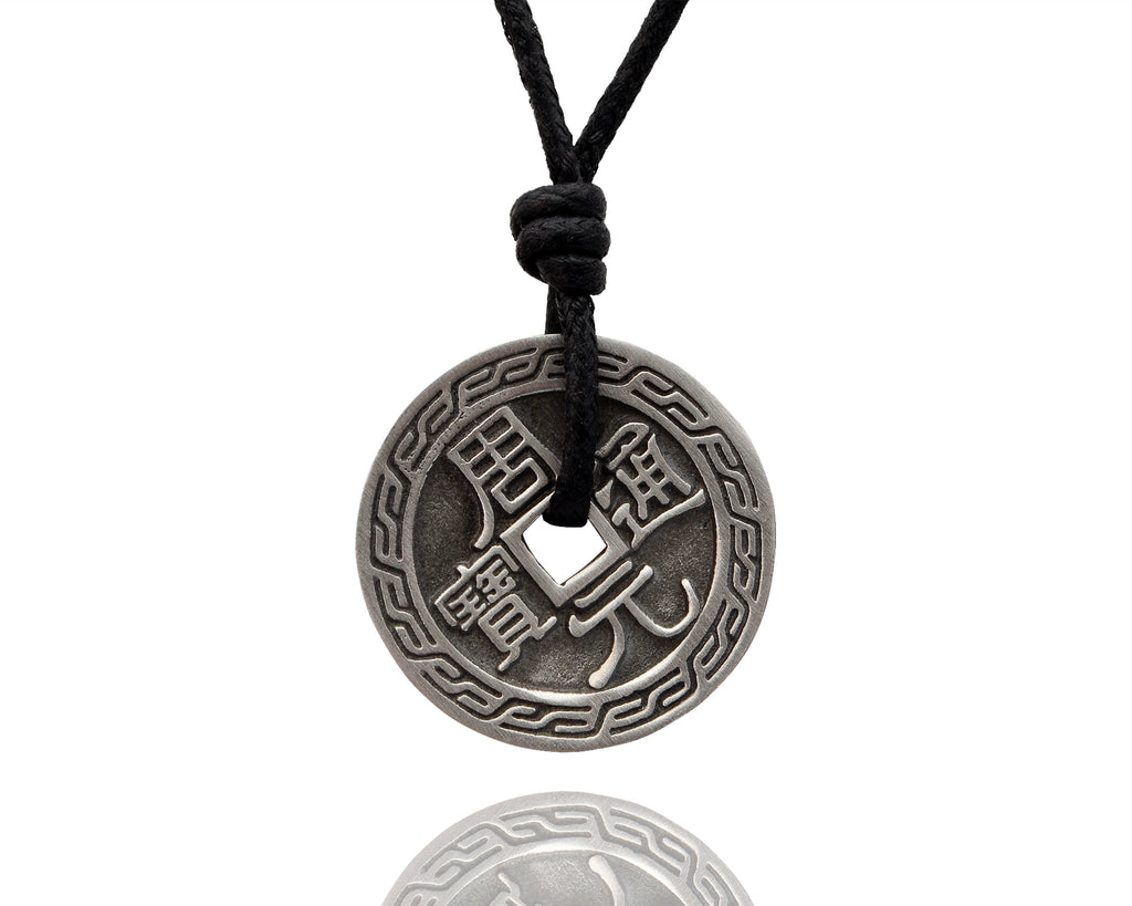 New Chinese Zodiac I-ching Silver Pewter Necklace Pendant Jewelry