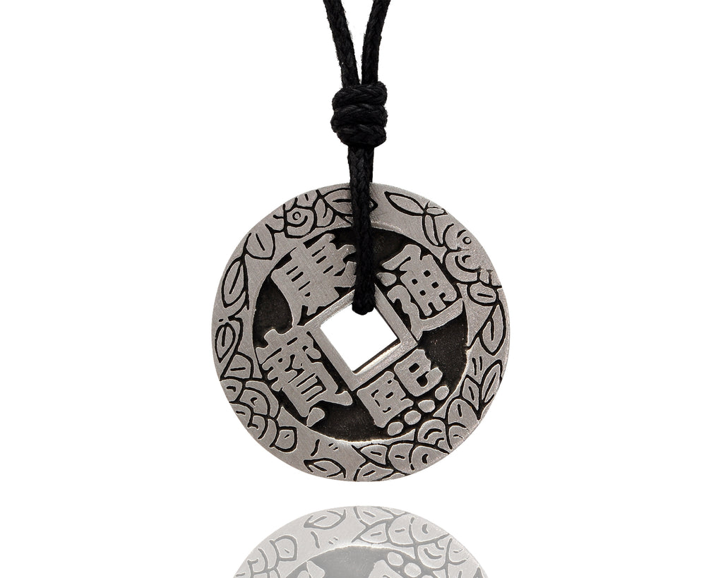 New Chinese Zodiac I-ching Silver Pewter Necklace Pendant Jewelry