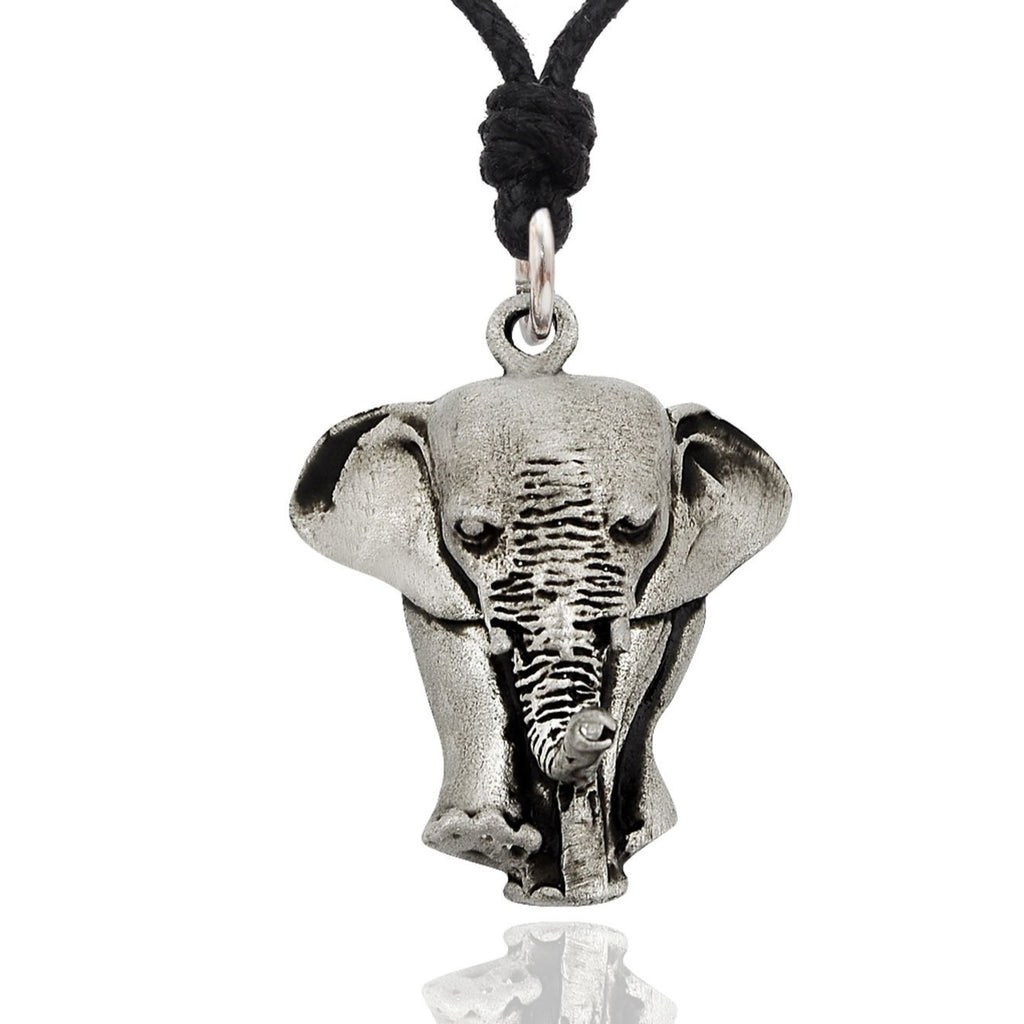 Lucky Elephant Pewter 92.5 Sterling Silver Gold Brass Charm Necklace Pendant Jewelry