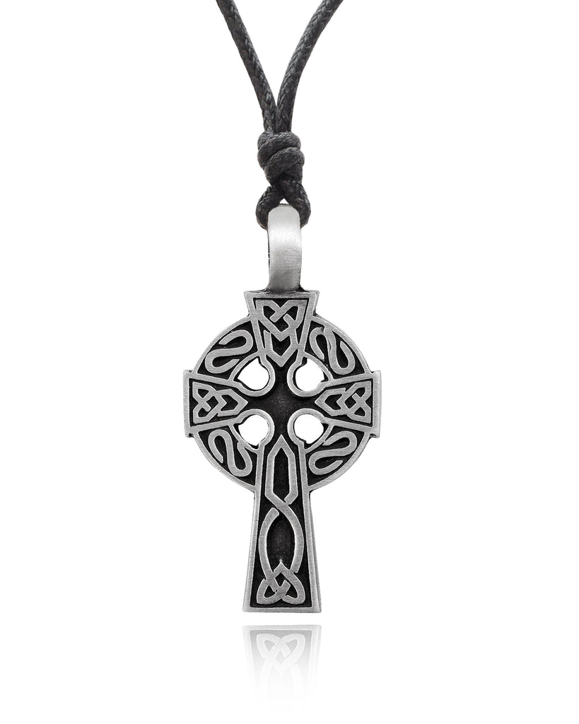 Celtic Cross Silver Pewter Charm Necklace Pendant Jewelry