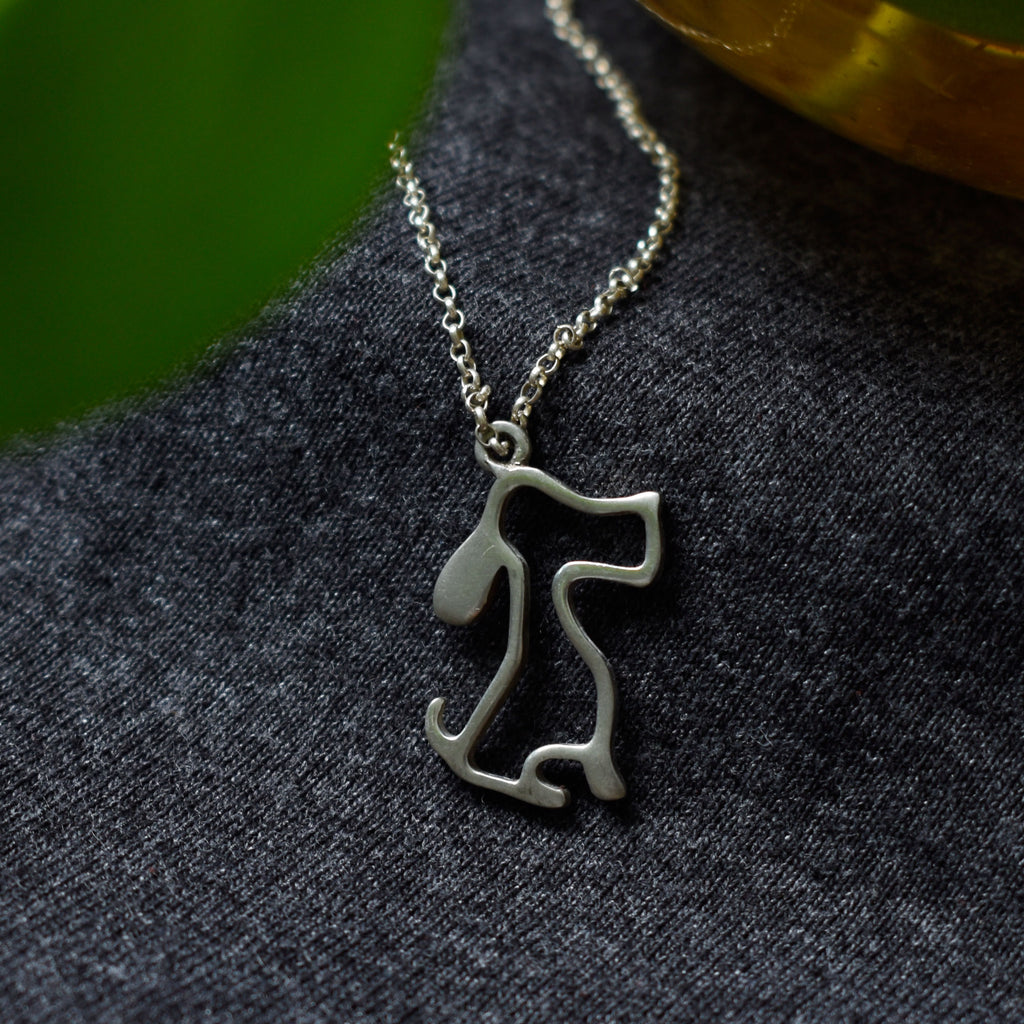 Slogan Dog Best Friend Silver Pewter Charm Necklace Pendant Jewelry