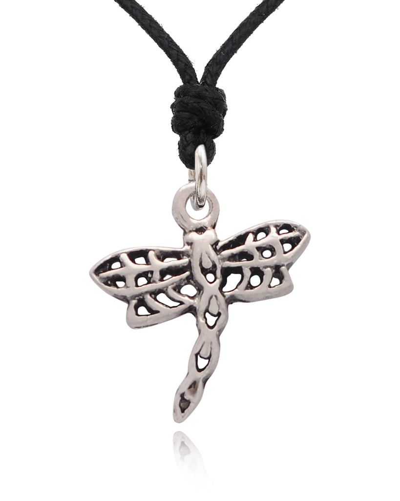 New Lovely Dragonfly Sterling Silver Brass Pewter Charm Necklace Pendant Jewelry