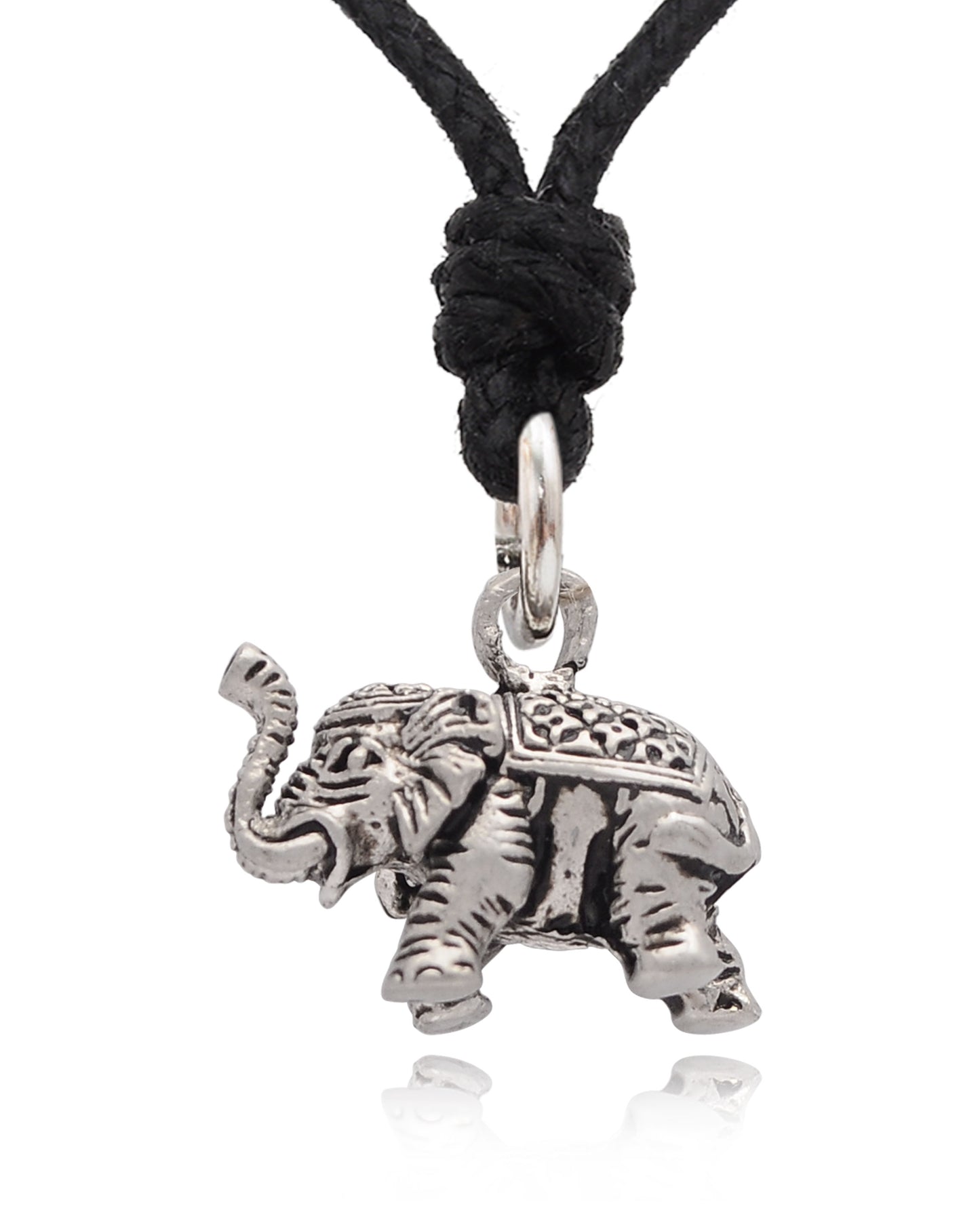 Thai Elephant 92.5 Sterling Silver Necklace Pendant Jewelry