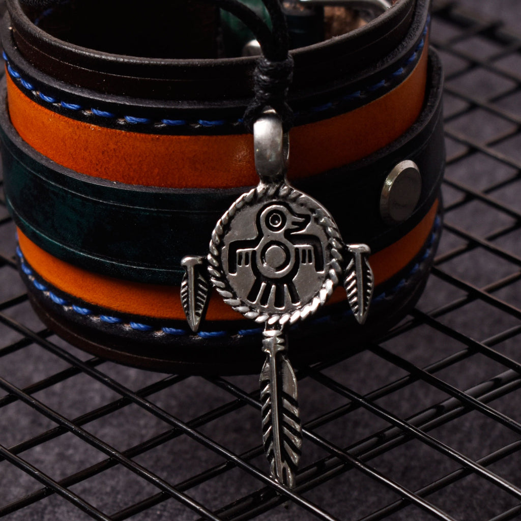 New Native American Indian Symbol Silver Pewter Necklace Pendant Jewelry