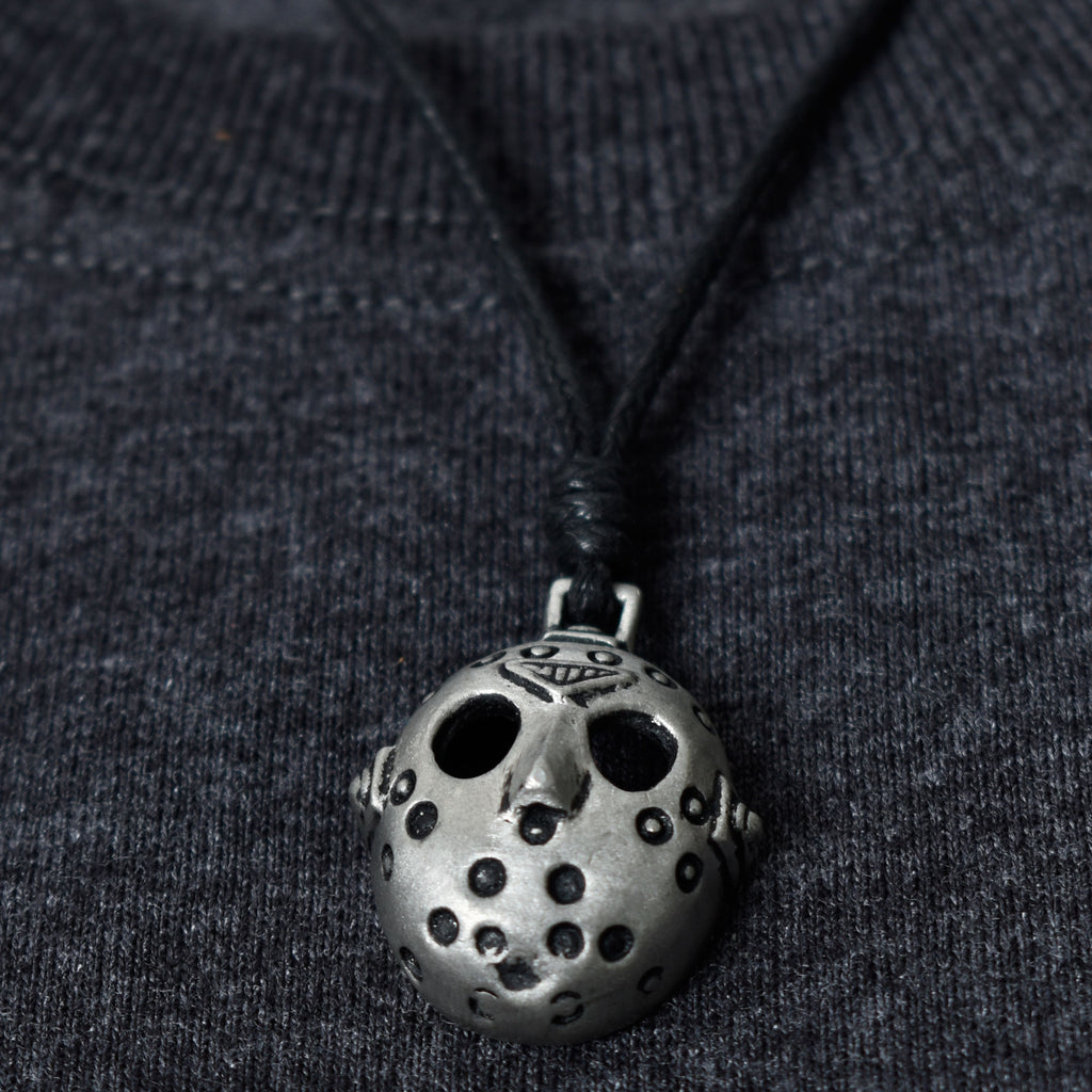 New Jason Hockey Mask Silver Pewter Gold Brass Necklace Pendant Jewelry