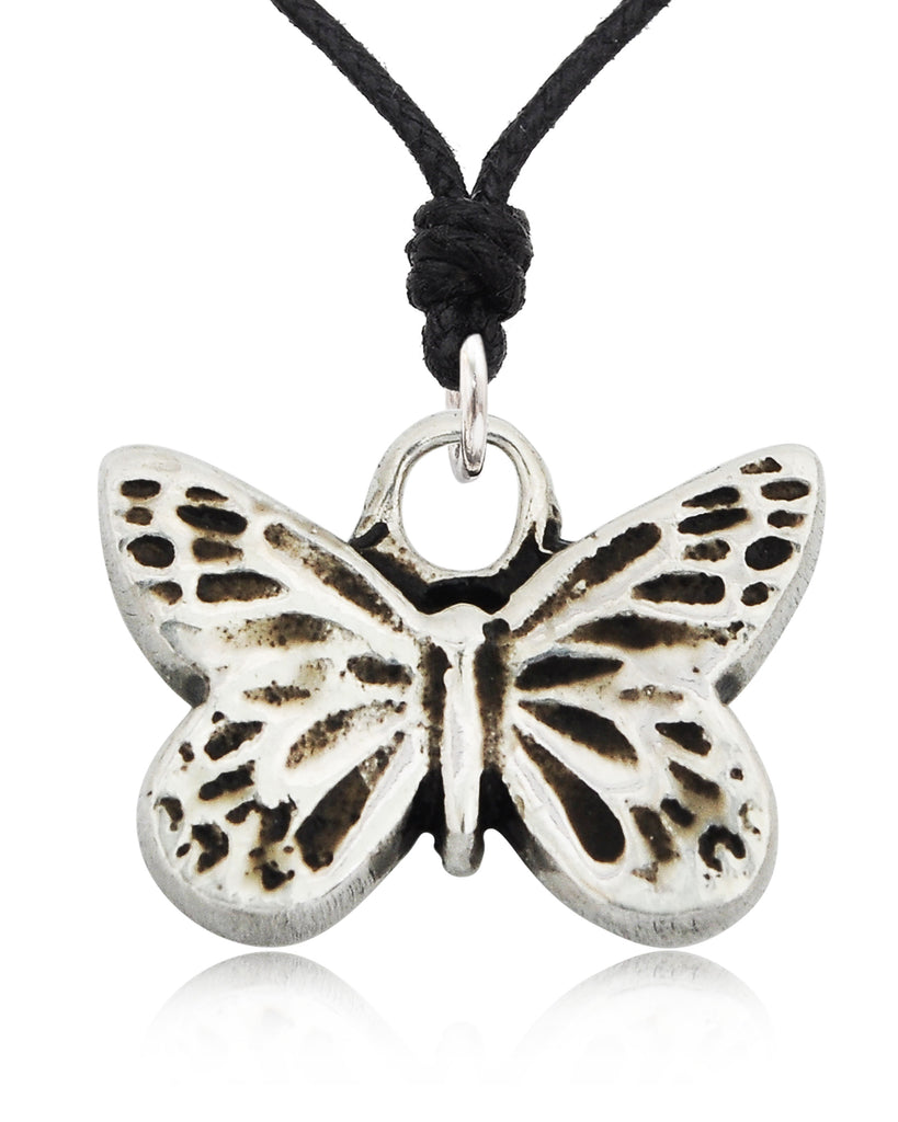 New Butterfly Insect Silver Pewter Gold Brass Charm Necklace Pendant Jewelry
