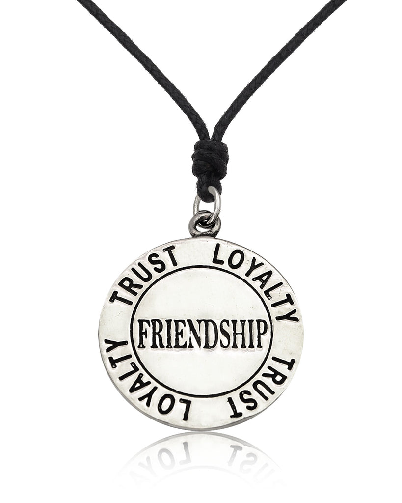 Friendship Best Friends Silver Pewter Necklace Pendant Jewelry