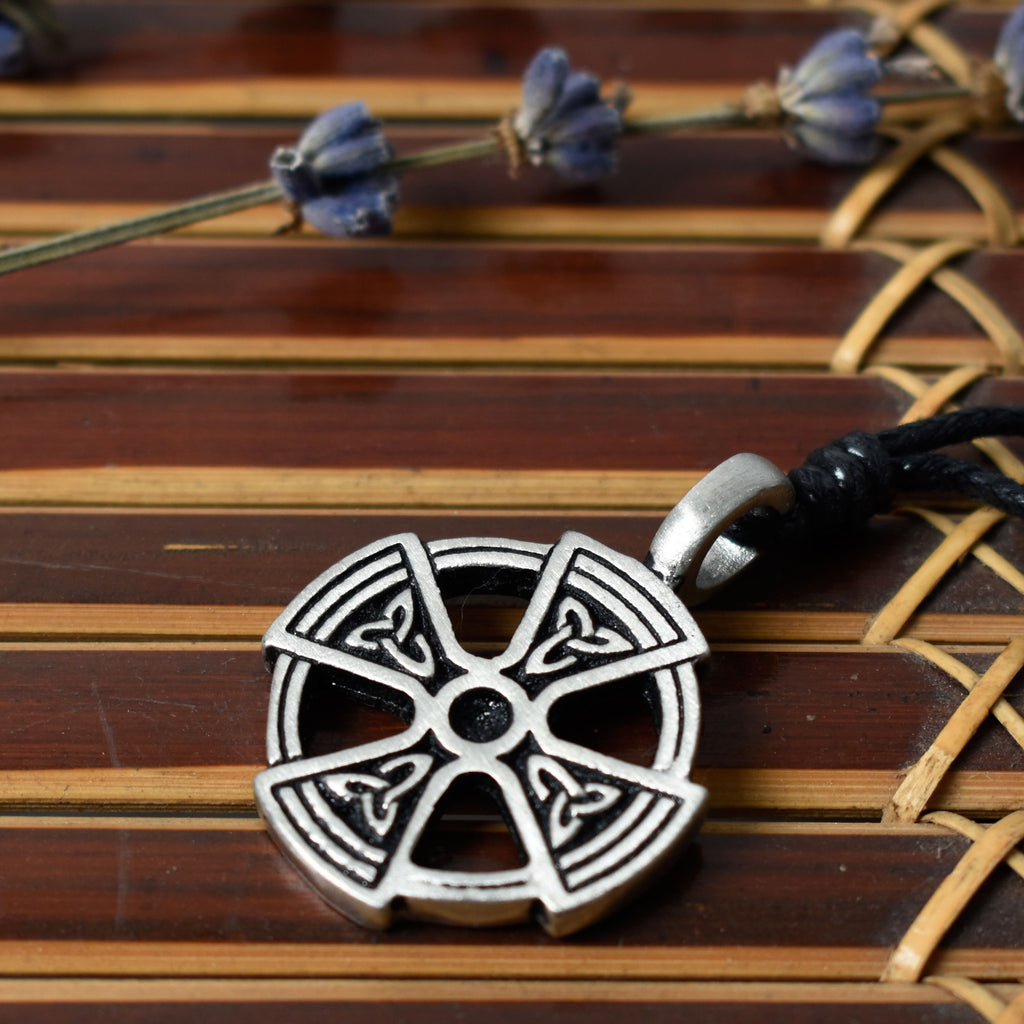 Triquetra German Iron Cross Silver Pewter Charm Necklace Pendant Jewelry