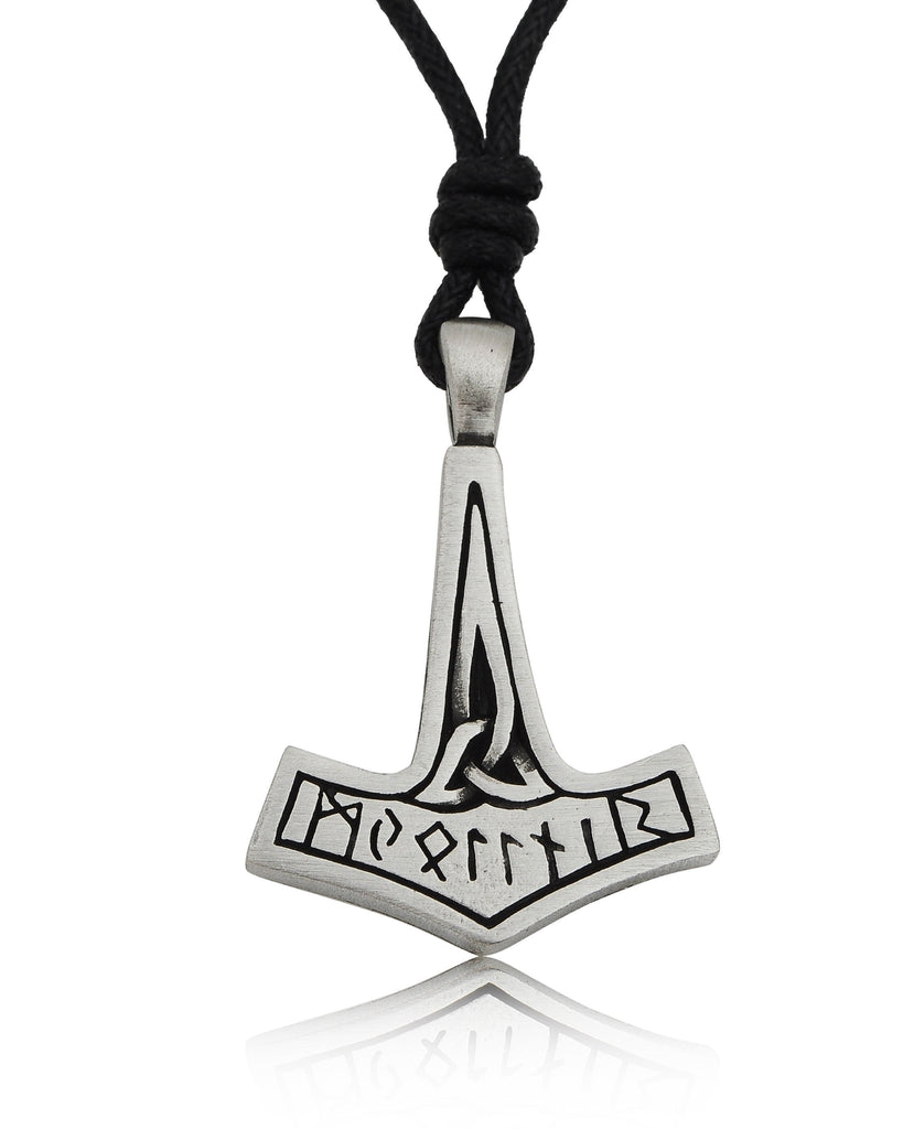 God's Hammer Silver Pewter Charm Necklace Pendant Jewelry
