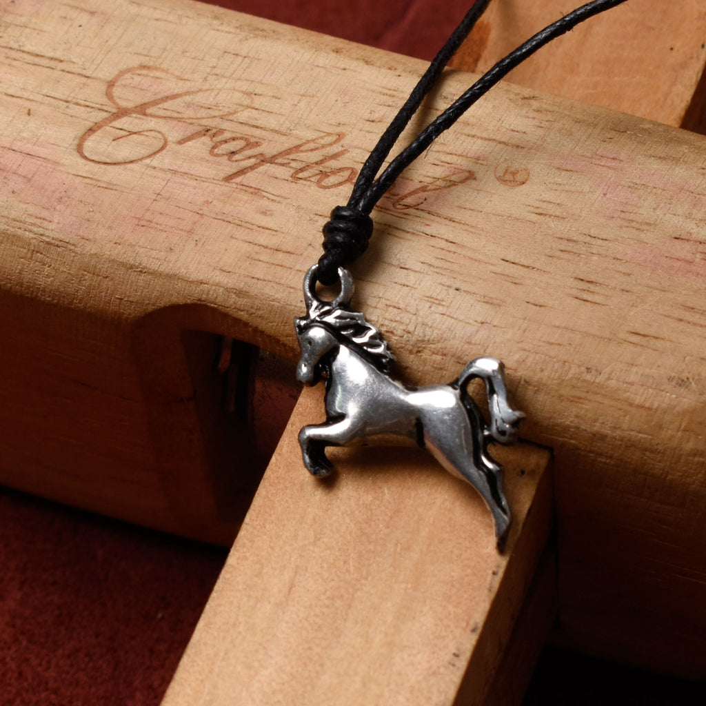 Horse Handmade 92.5 Sterling Silver Pewter Brass Necklace Pendant Jewelry