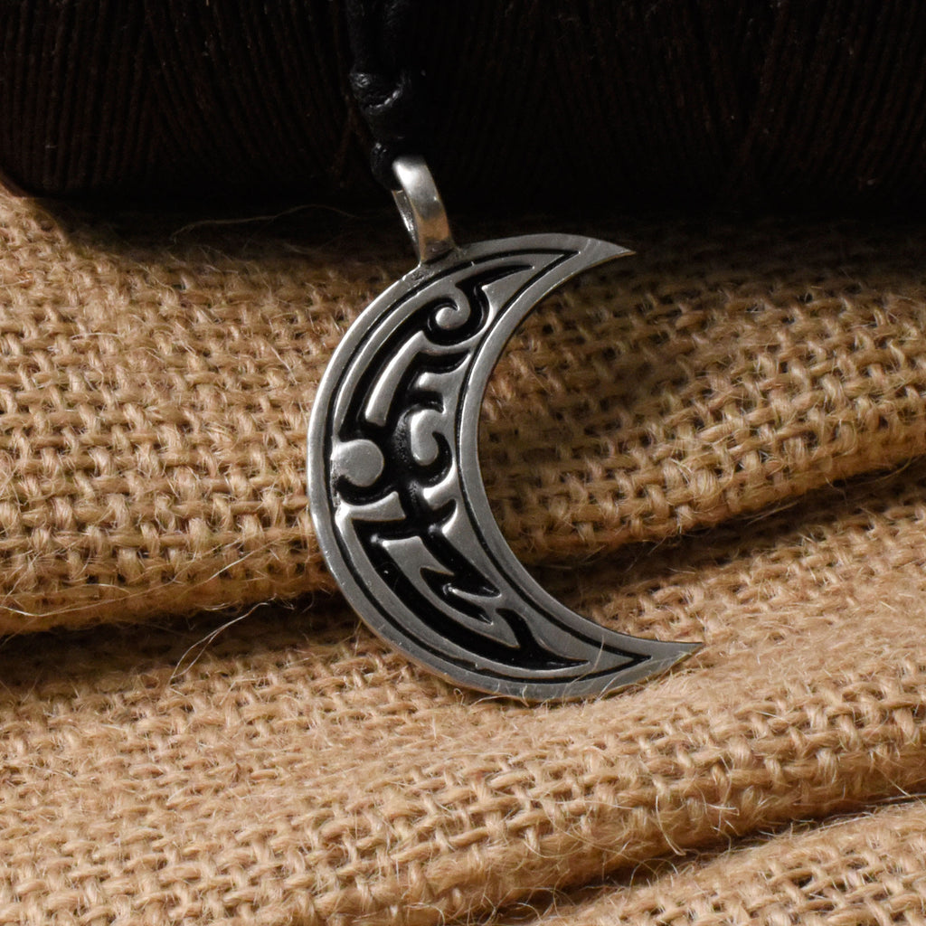 New Celtic Moon Silver Pewter Gold Brass Necklace Pendant Jewelry