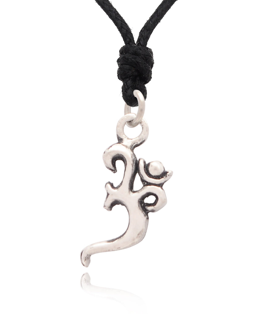 Handmade Om Ohm 92.5 Sterling Silver Pewter Brass Charm Necklace Pendant Jewelry