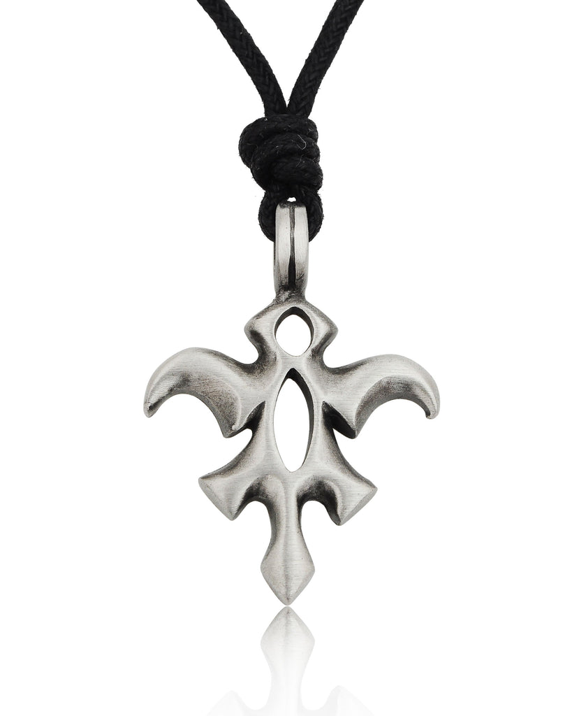 Maori Abstract Turtle Silver Pewter Charm Necklace Pendant Jewelry