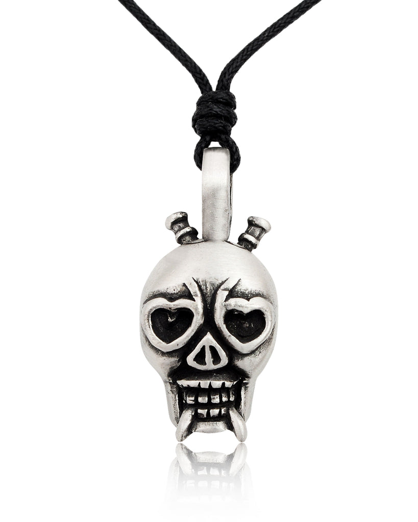 Gothic Skull Handmade Silver Pewter Gold Brass Necklace Pendant Jewelry
