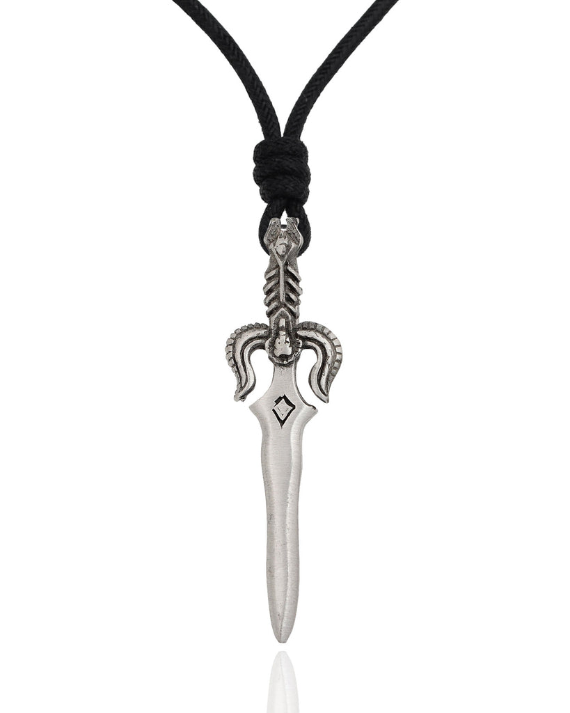 Sword Silver Pewter Charm Necklace Pendant Jewelry Various Style