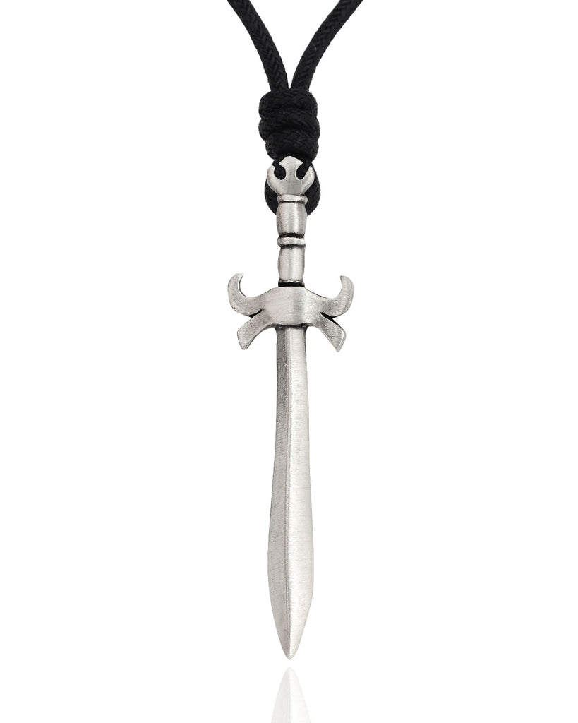 Sword Silver Pewter Charm Necklace Pendant Jewelry Various Style