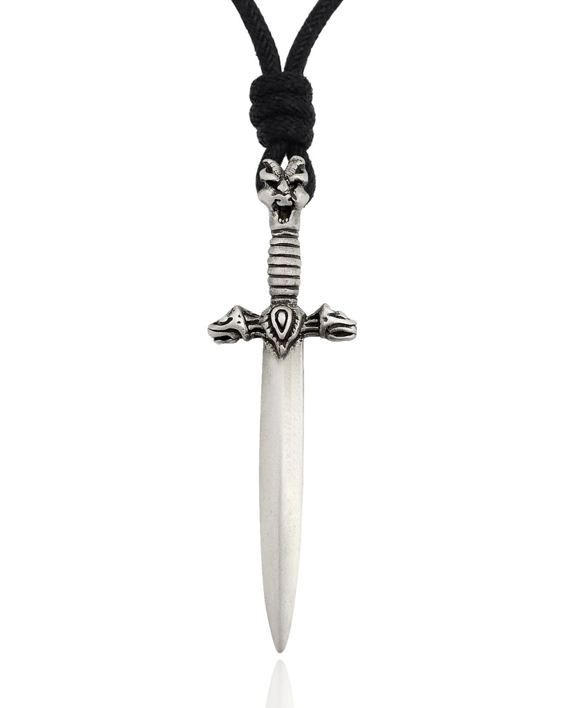 Sword Silver Pewter Charm Necklace Pendant Jewelry Various Style