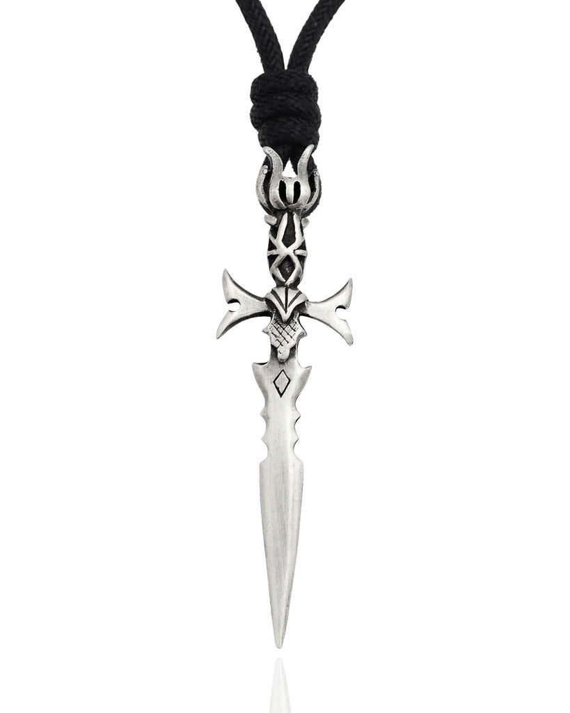 Sword Silver Pewter Charm Necklace Pendant Jewelry Various Style
