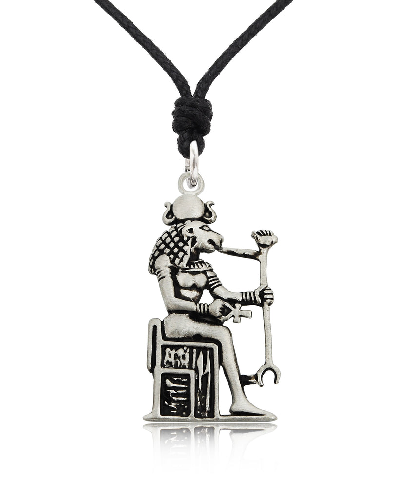 Egyptian God & Goddess 92.5 Sterling Silver Brass Necklace Pendant Jewelry