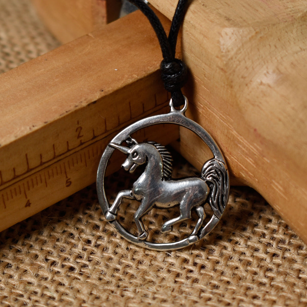 Unicorn 92.5 Sterling Siver Pewter Gold Brass Charm Necklace Pendant Jewelry