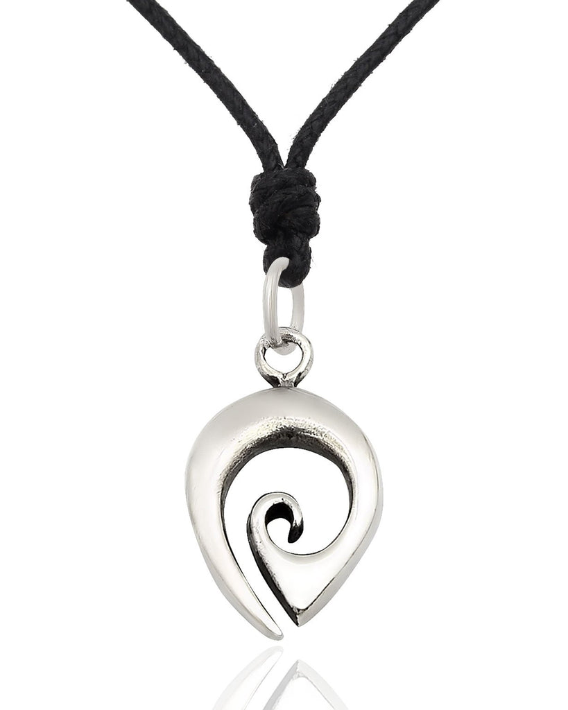Flawless New Maori Fishing Hook Silver Pewter Charm Necklace Pendant Jewelry