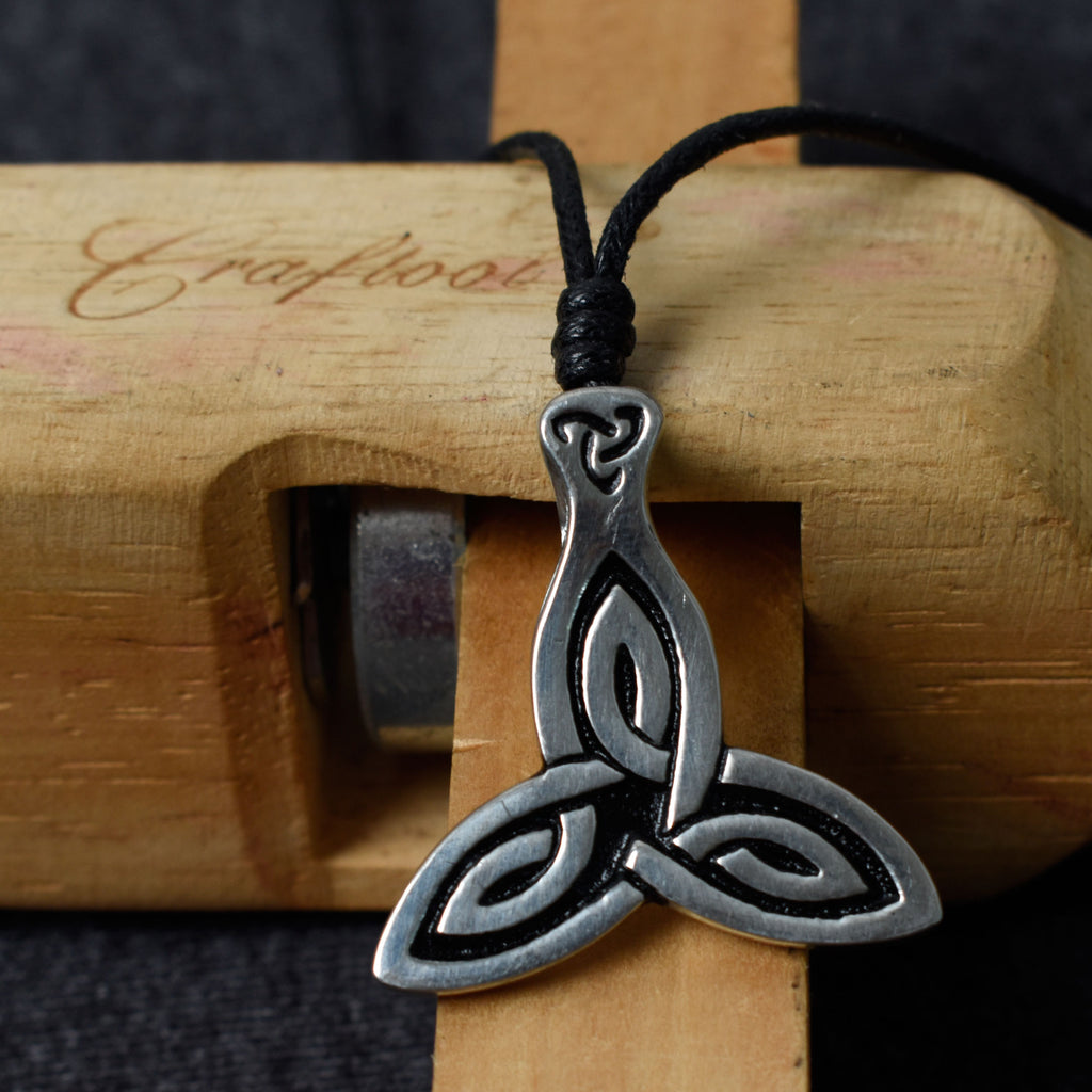 Trilogy Triquetra Silver Pewter Charm Necklace Pendant Jewelry