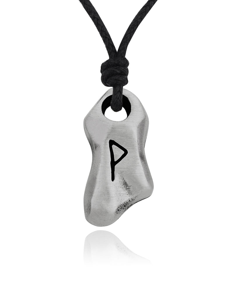 The Elder Futhark Viking Runes Silver Pewter Charm Necklace Pendant Jewelry